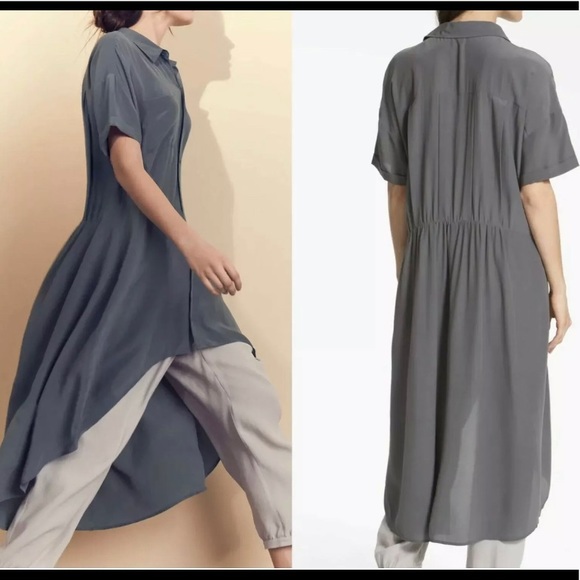 Eileen Fisher Tops - Eileen Fisher 100% Silk High Low Tunic Dress
